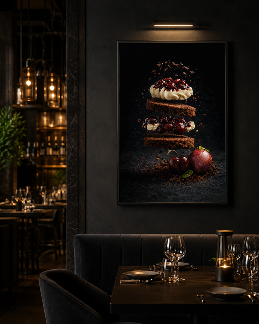 Cherry Noir – Framed Art Print (61×91 cm)