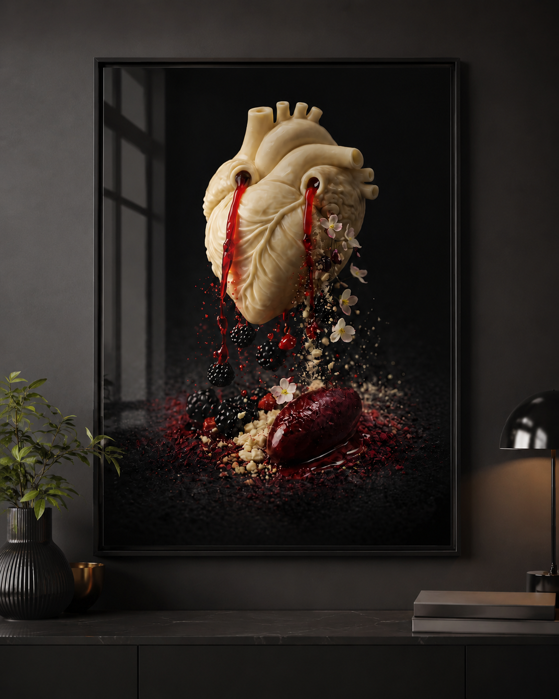 BLEEDING CORE – Framed Art Print (61×91 cm)