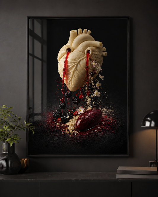 BLEEDING CORE – Framed Art Print (61×91 cm)